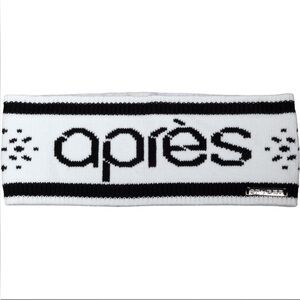 SPYDER OS Unisex White Black Cotton Blend Knit Après Headband